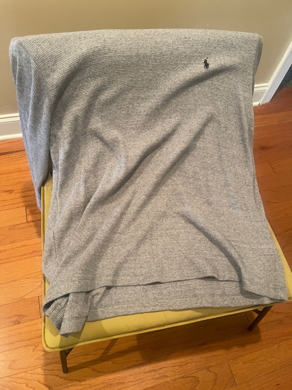Ralph Lauren Light Gray Crewneck Sweater with Polo Logo